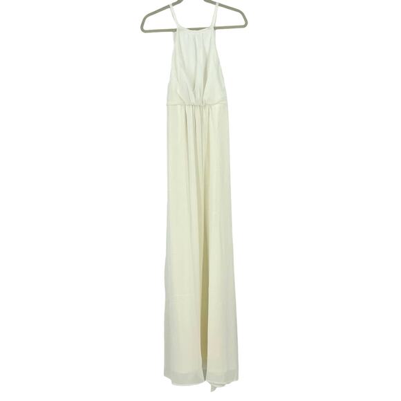 Show Me Your MuMu Amanda Maxi Dress Wedding Cake Chiffon XL NWT - Picture 1 of 6